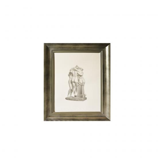 QUADRO 3 GRACES  MOLDURA PRATA L/P COSTAS