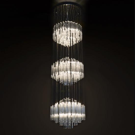 LUSTRE CRISTAL PALLADIUM G 18 LAMPS