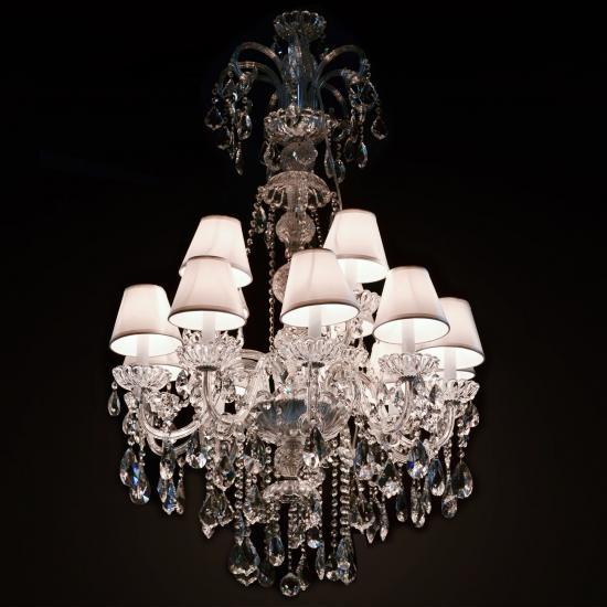 LUSTRE CRISTAL MARIA THERESA 2TIERS 15 LAMPS CLEAR