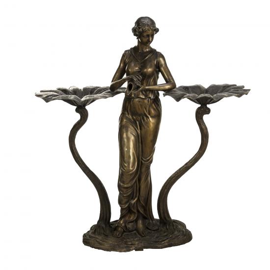 ESCULTURA FONTE VESTAL/LOTUS ART DECO BRONZE