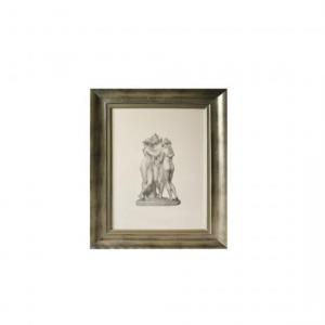 QUADRO 3 GRACES MOLDURA PRATA L/P FRENTE