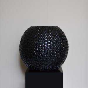 CACHEPOT RHINESTONES PRETO M