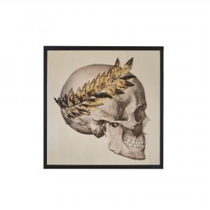 QUADRO SKULL LAUREL MIRROR P