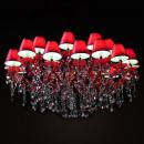 LUSTRE CRISTAL RED MARIA THERESA 2TIERS 24 LAMPS 1