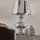 TABLE LAMP SILVER CHROME GLASS 4