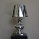 TABLE LAMP SILVER CHROME GLASS 2