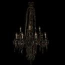 LUSTRE CRISTAL BLACK MARIA THERESA 2TIERS 12 LAMPS 4